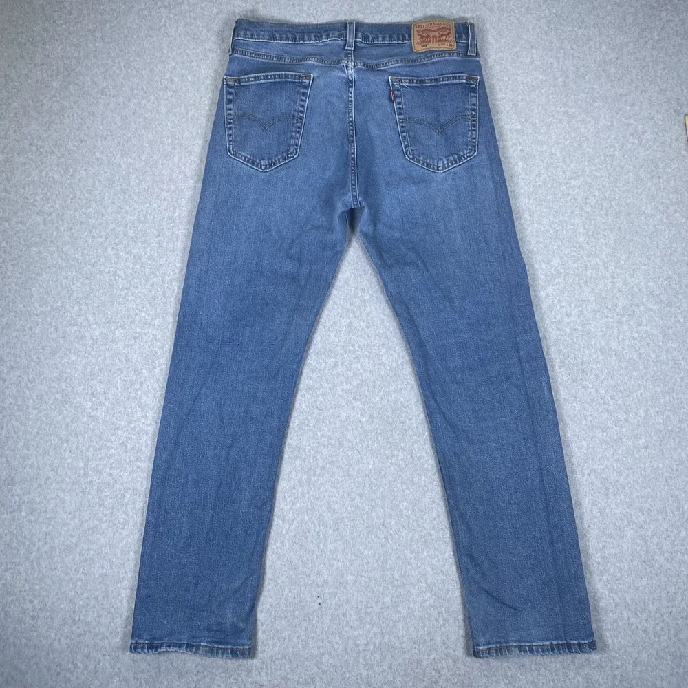 Levi's 505 Regular Fit Jeans Mens 34x30 Blue Straight Leg Stretch